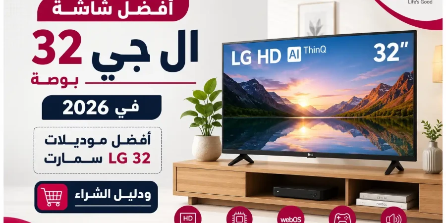 أفضل شاشة ال جي 32 بوصة في 2026 | أفضل موديلات LG 32 سمارت ودليل الشراء
